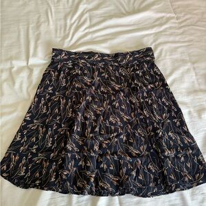 Floral Black Skirt
